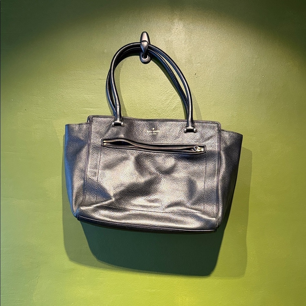 Kate Spade Black Leather Tote Bag